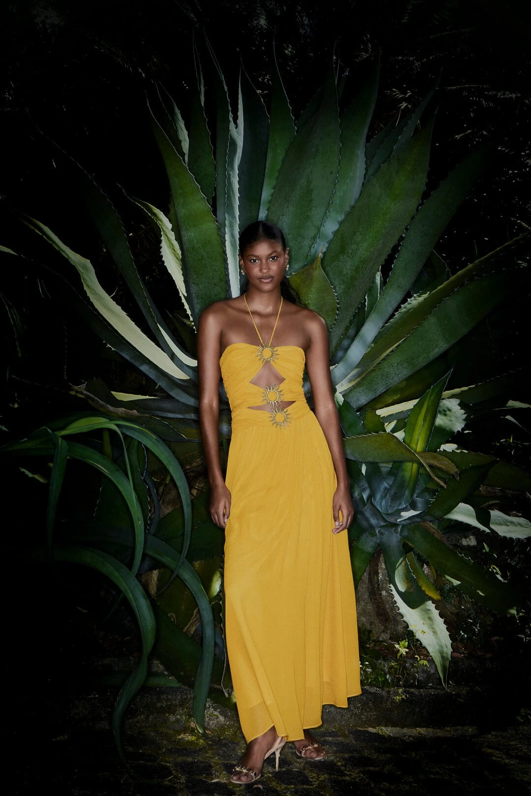 Farm Rio Yellow Sleeveless Maxi Dress With Sun Buckle 3 Farm Rio Yellow Sleeveless Maxi Dress With Sun Buckle - Image 2