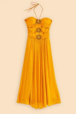 Farm Rio Yellow Sleeveless Maxi Dress With Sun Buckle 12 Farm Rio Yellow Sleeveless Maxi Dress With Sun Buckle -Farm Rio Dress Shop 314753 06