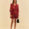 Farm Rio Pink Tropical Tapestry Mini Dress -Farm Rio Dress Shop 315148 01