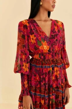 Farm Rio Pink Tropical Tapestry Mini Dress -Farm Rio Dress Shop 315148 03