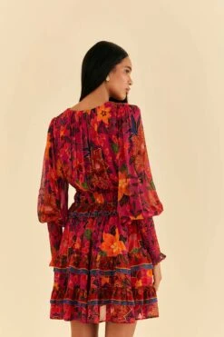 Farm Rio Pink Tropical Tapestry Mini Dress -Farm Rio Dress Shop 315148 04