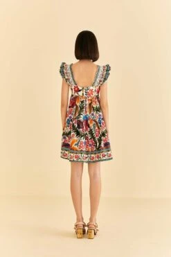 Farm Rio Off-White Tropical Yard Sleeveless Mini Dress -Farm Rio Dress Shop 315948 03
