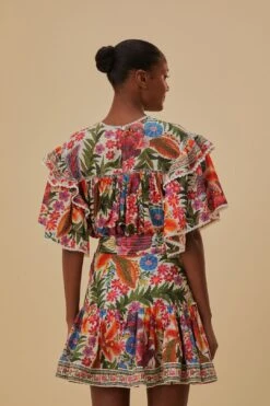 Farm Rio Off-White Tropical Yard Mini Skirt 10 Farm Rio Off-White Tropical Yard Mini Skirt -Farm Rio Dress Shop 315950 04