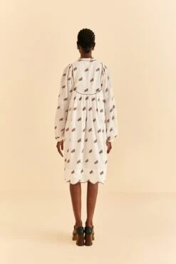 Farm Rio Off-White Embroidered Horses Midi Dress -Farm Rio Dress Shop 315962 04