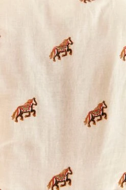 Farm Rio Off-White Embroidered Horses Midi Dress -Farm Rio Dress Shop 315962 05