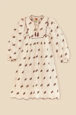 Farm Rio Off-White Embroidered Horses Midi Dress -Farm Rio Dress Shop 315962 06