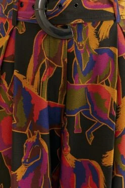 Farm Rio Black Wild Horses Pants -Farm Rio Dress Shop 315969 05