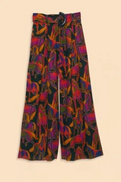 Farm Rio Black Wild Horses Pants -Farm Rio Dress Shop 315969 06