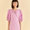 Farm Rio Lilac Short Sleeve Mini Dress