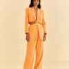 Farm Rio Peach Low Waisted Pants -Farm Rio Dress Shop 316423 01