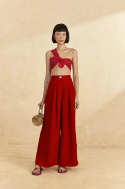 Farm Rio Red High Waist Pants