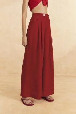 Farm Rio Red High Waist Pants -Farm Rio Dress Shop 317223 03