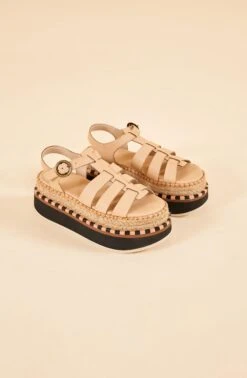 Farm Rio Beige Espadrille Platform Sandal