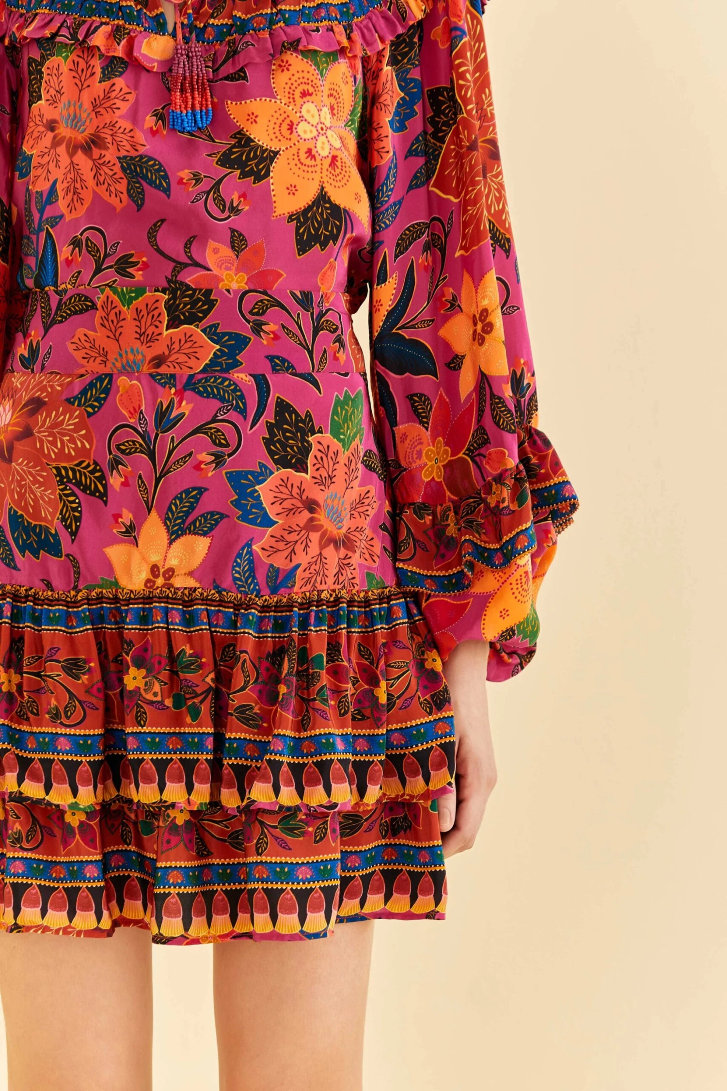 Farm Rio Pink Tropical Tapestry Mini Skirt 5 Farm Rio Pink Tropical Tapestry Mini Skirt - Image 3