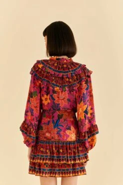 Farm Rio Pink Tropical Tapestry Mini Skirt 10 Farm Rio Pink Tropical Tapestry Mini Skirt -Farm Rio Dress Shop 318099 04