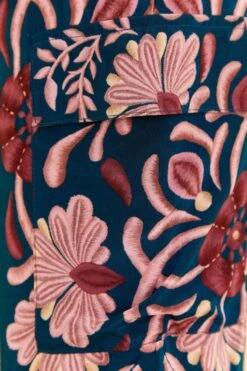 Farm Rio Teal Seashell Tapestry Cargo Pants -Farm Rio Dress Shop 318133 06