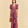 Farm Rio Blush Floral Birds Jumpsuit -Farm Rio Dress Shop 318137 01