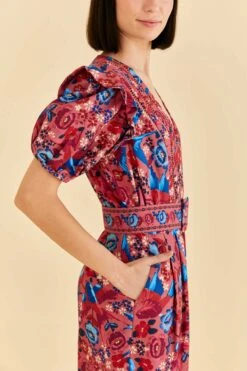 Farm Rio Blush Floral Birds Jumpsuit -Farm Rio Dress Shop 318137 03