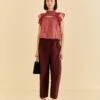 Farm Rio Blush Organic Cotton Cargo Pants 1 Farm Rio Blush Organic Cotton Cargo Pants -Farm Rio Dress Shop 318141 01