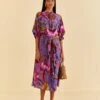 Farm Rio Purple Maxi Flowers Maxi Dress -Farm Rio Dress Shop 318178 02