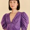Farm Rio Purple Cropped Blouse 2 Farm Rio Purple Cropped Blouse -Farm Rio Dress Shop 318180 01