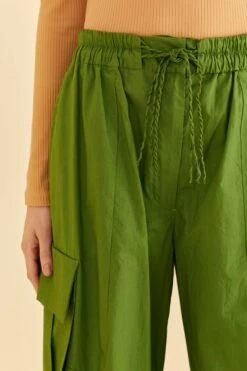 Farm Rio Green Organic Cotton Cargo Pants -Farm Rio Dress Shop 318182 04