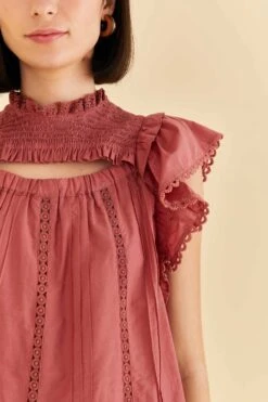 Farm Rio Blush Ruffles Blouse -Farm Rio Dress Shop 318257 03