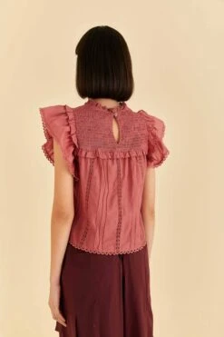 Farm Rio Blush Ruffles Blouse -Farm Rio Dress Shop 318257 04