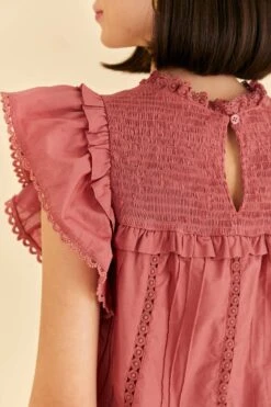 Farm Rio Blush Ruffles Blouse -Farm Rio Dress Shop 318257 05