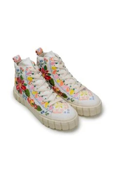 Farm Rio Off White Tropical Romance High Top Sneaker