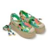 Farm Rio Green Forest Birds Espadrille Platform Sandal -Farm Rio Dress Shop 318456 01