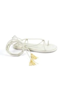 Farm Rio Off White Lace Up Flat Sandal 7 Farm Rio Off White Lace Up Flat Sandal -Farm Rio Dress Shop 318488 03