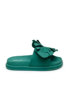 Farm Rio Green Monstera Anatomic Slide Sandal -Farm Rio Dress Shop 318950 03