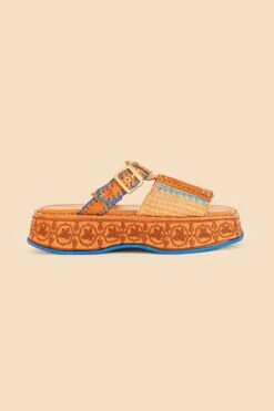 Farm Rio Rust Flatform Mule -Farm Rio Dress Shop 319762 03