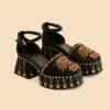Farm Rio Black Velvet High Sandal 2 Farm Rio Black Velvet High Sandal -Farm Rio Dress Shop 319818 01