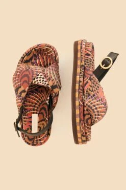 Farm Rio Caramel Macawmouflage Puffy Flat Sandal -Farm Rio Dress Shop 319838 04