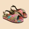 Farm Rio Banana Leaves Puffy Flat Sandal 2 Farm Rio Banana Leaves Puffy Flat Sandal -Farm Rio Dress Shop 319840 01