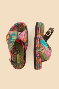 Farm Rio Banana Leaves Puffy Flat Sandal -Farm Rio Dress Shop 319840 04