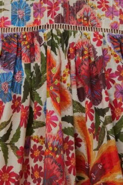 Farm Rio Off-White Tropical Yard Blouse -Farm Rio Dress Shop 320269 06