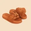Farm Rio Caramel Monstera Anatomic Slide Sandal 2 Farm Rio Caramel Monstera Anatomic Slide Sandal -Farm Rio Dress Shop 321051 01