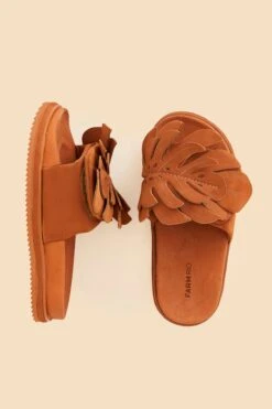 Farm Rio Caramel Monstera Anatomic Slide Sandal -Farm Rio Dress Shop 321051 04