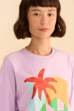 Farm Rio Adidas Farm Gfx Tee Purple -Farm Rio Dress Shop HS1178 03