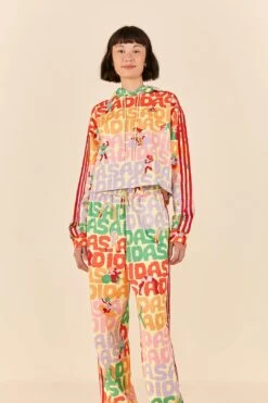 Farm Rio Adidas Farm Trackpants Pearl Citrine -Farm Rio Dress Shop HS1182 04