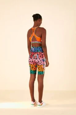 Farm Rio Farm Medium-Support Bra Bold Green / Better Scarlet -Farm Rio Dress Shop HS1187 04