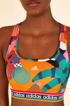 Farm Rio Farm Medium-Support Bra Bold Green / Better Scarlet -Farm Rio Dress Shop HS1187 05