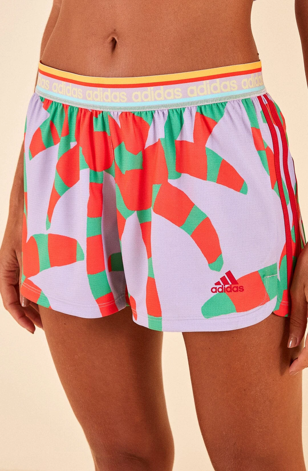 Farm Rio Adidas Farm Pacer Shorts Purple 5 Farm Rio Adidas Farm Pacer Shorts Purple - Image 3