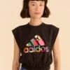 Farm Rio Adidas Farm Sleeveless Tee Black 1 Farm Rio Adidas Farm Sleeveless Tee Black -Farm Rio Dress Shop HS1201 01
