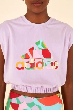 Farm Rio Adidas Farm Sleeveless Tee Purple -Farm Rio Dress Shop HS1202 03